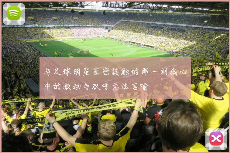 与足球明星亲密接触的那一刻我心中的激动与欢呼无法言喻